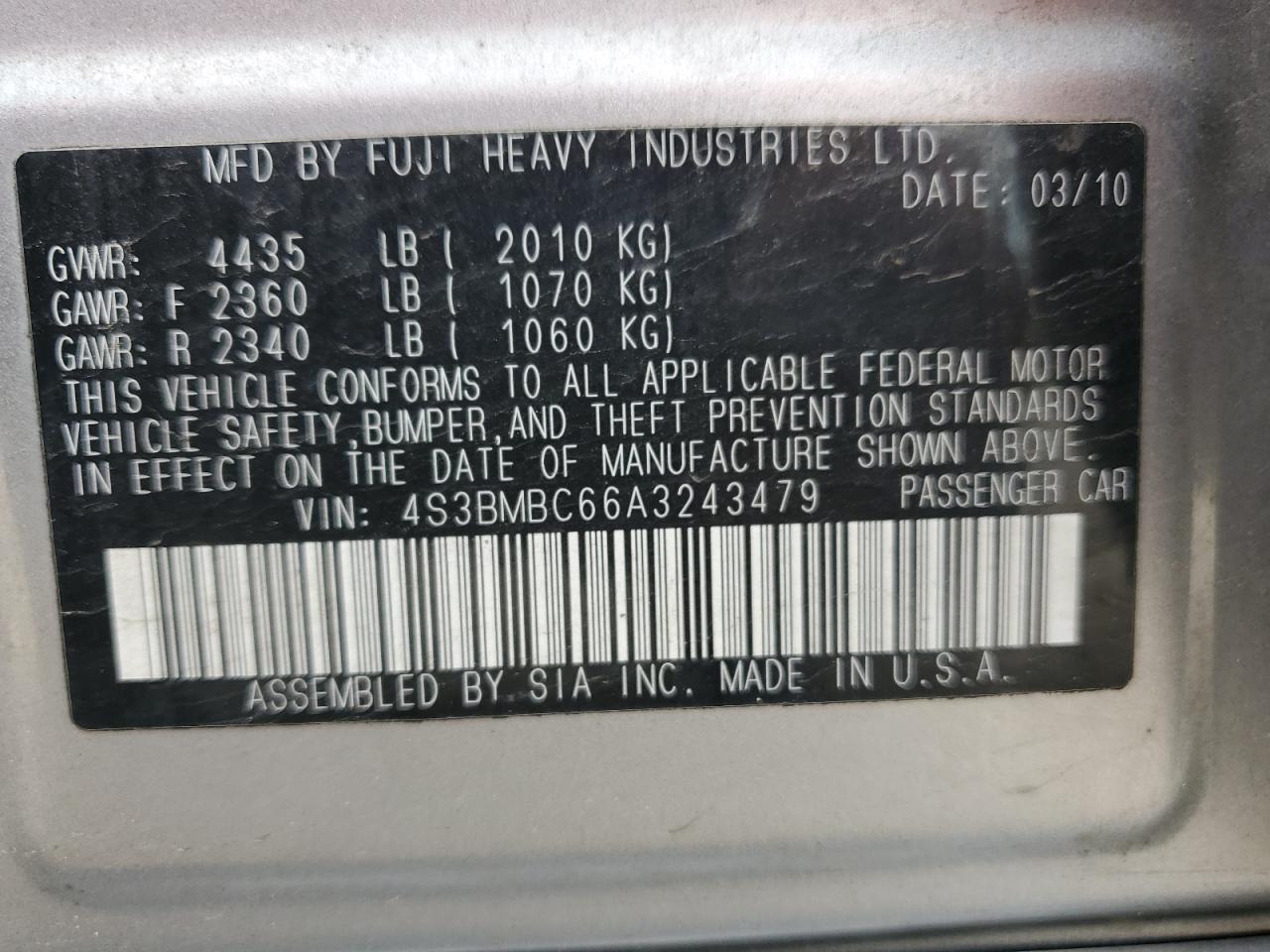 Subaru Legacy 2.5i Premium Image 11